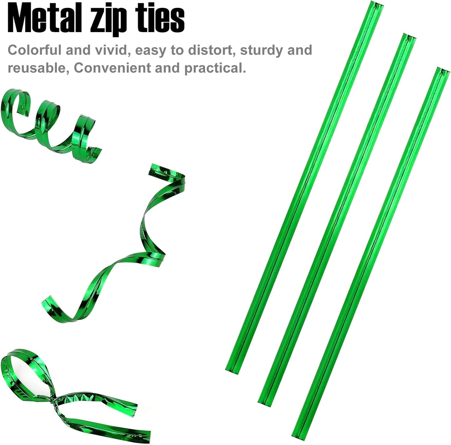 400 Pcs Metal Twist Ties 4 Inches Twist Straps for Bread Bags Candy Bags Snack Bags Halloween Party Cake Favor (Gold)