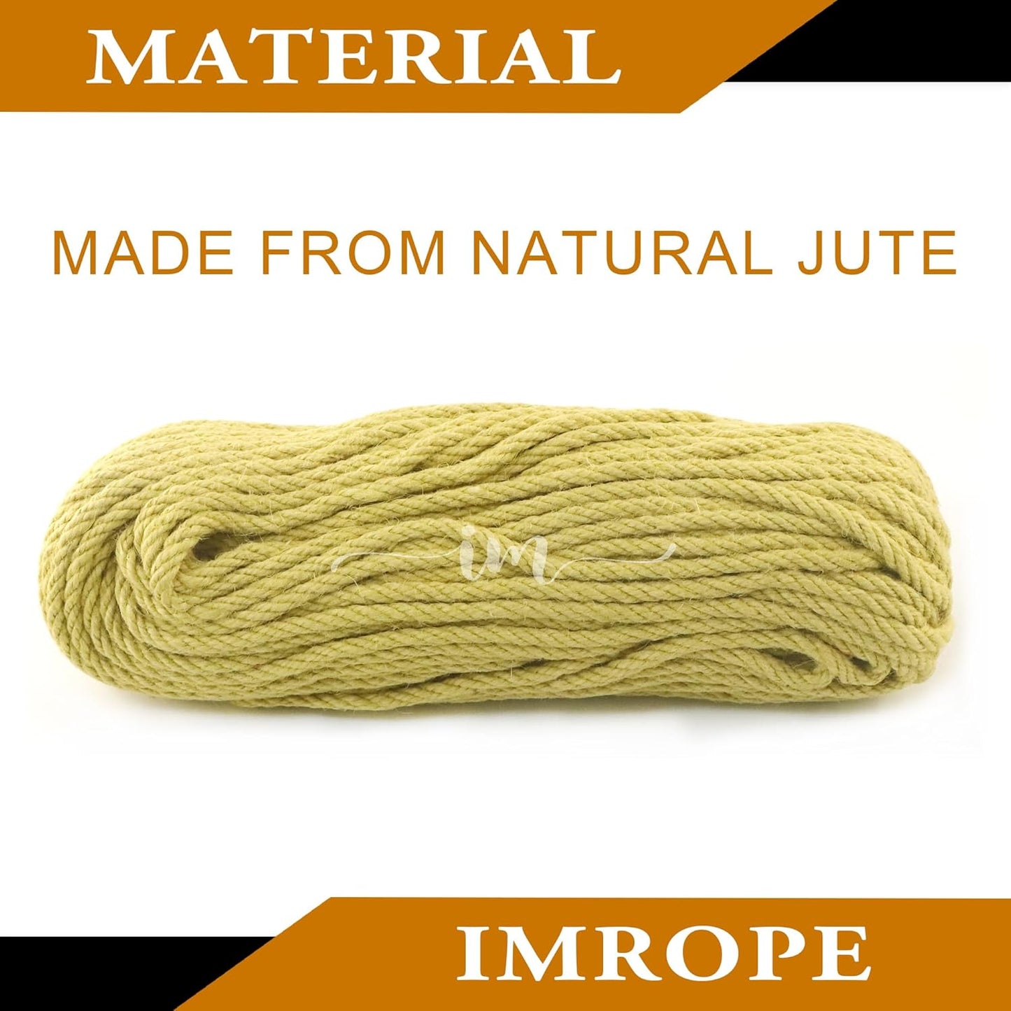 6mm x 200 Feet Yellow Jute Rope, Twine for Gardening Tomato Climbing Plant Tie Floristry Crafts Gift Wrapping Packing Decor