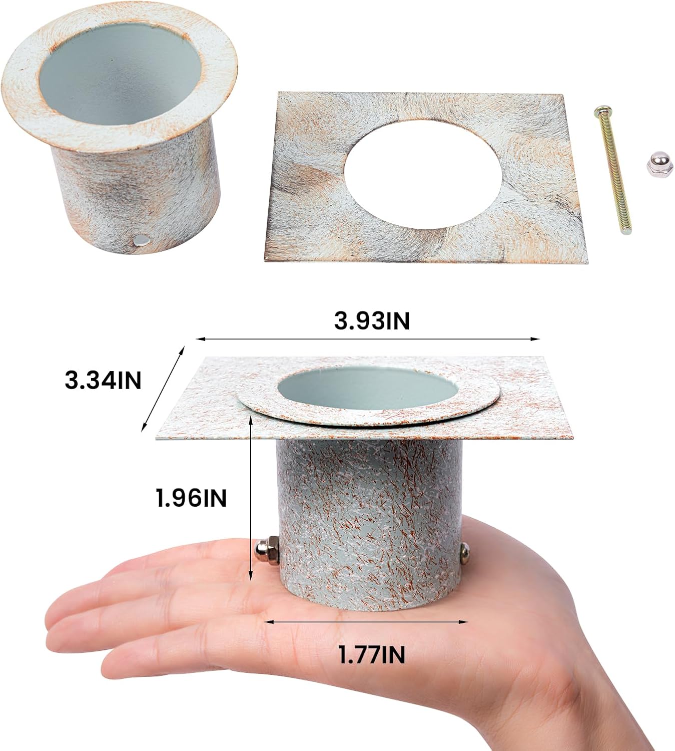 Rain Chain Bird Cage Set 8.5Ft, Not Rust Wrought Iron Rain Chains for Gutters with Adapter Gotta Drain and Sturdy Anchoring Stake,13 Birdcage, 1 Hook, Adjustable Length for Garden (Cyan)