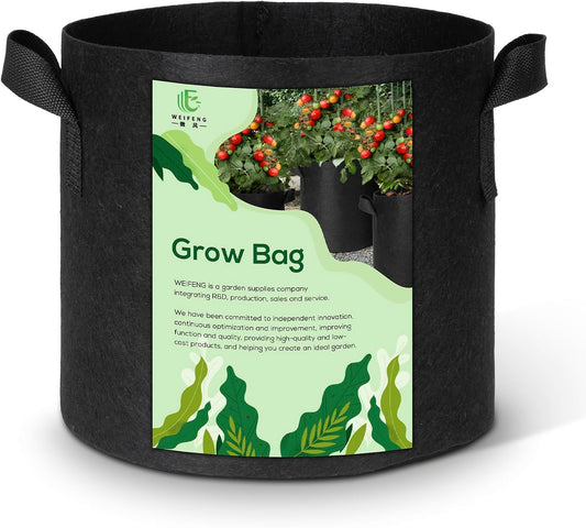 1-Pack 100 Gallon Grow Bags Heavy Duty Potatoes Bag Black Plant Pots with Handles