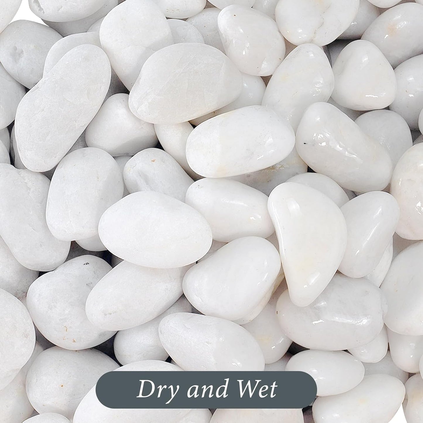River Rocks, 5lbs White Pebbles for Indoor Plants, 1-2 Inch Aquarium Rocks, Natural Stones for Landscaping Garden Paving Plant Rocks Crafting Walkways