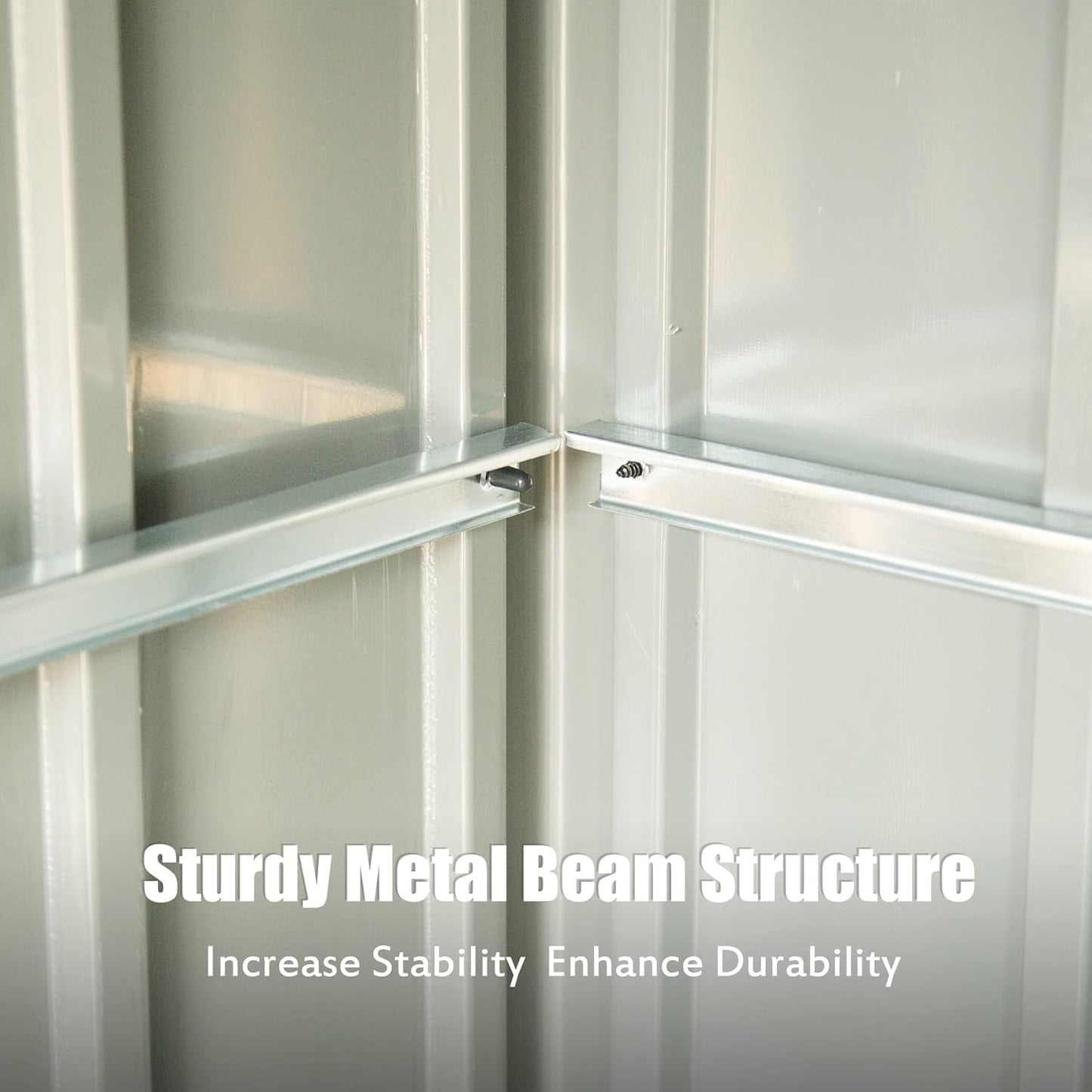 Domi Outdoor Storage Shed 6' x 4.5’, Metal Garden Shed with Galvanized Steel Frame for Bike, Tools, Lawn Mowers, Pool Toys, Outdoor Storage Cabinet with Lockable Door for Garden Lawn Patio (Dark Grey)