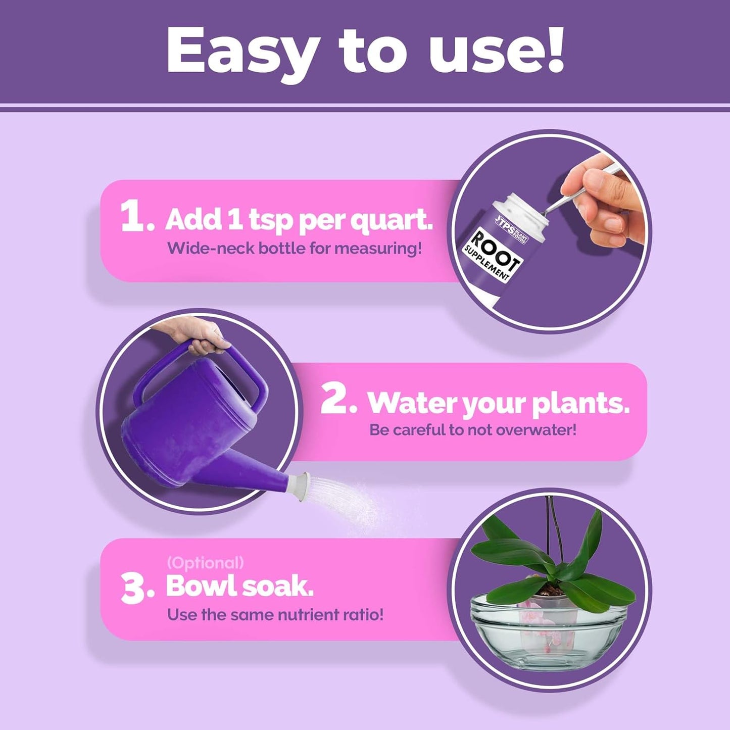 TPS NUTRIENTS Root Supplement for Orchids, Stimulate and Propagate Healthy Orchid Roots with Probiotics and Seaweed, Liquid Plant Fertilizer, 32 oz (1 Quart)