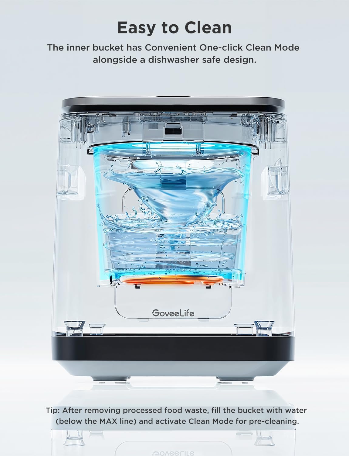 GoveeLife Smart Electric Composter for Kitchen, 3L Compost Bin Indoor with App & Voice Control, Auto-Cleaning, 3 Modes, Turn Food Waste to Fertilizer for Garden, Food Waste Compost Machine