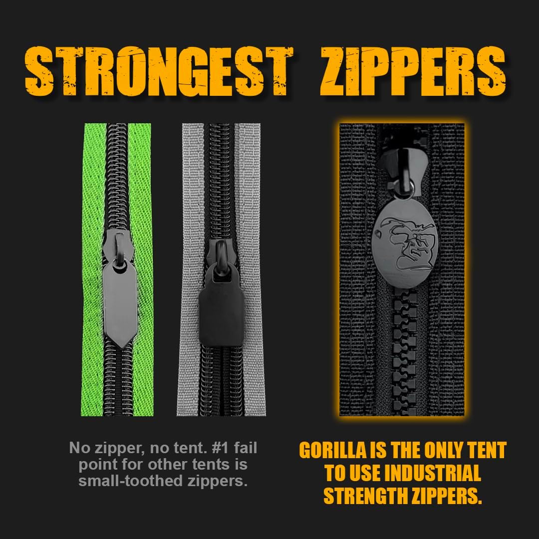 Gorilla Grow Tent Pro 5' x 5' x 6'11 to 7'11 w/Included Extension Kit - Tallest Premium Indoor Grow Tent, Thickest & Most Durable Gorilla Canvas, Strongest w/ 300lb Hang Capacity, Hydroponic Grow Box