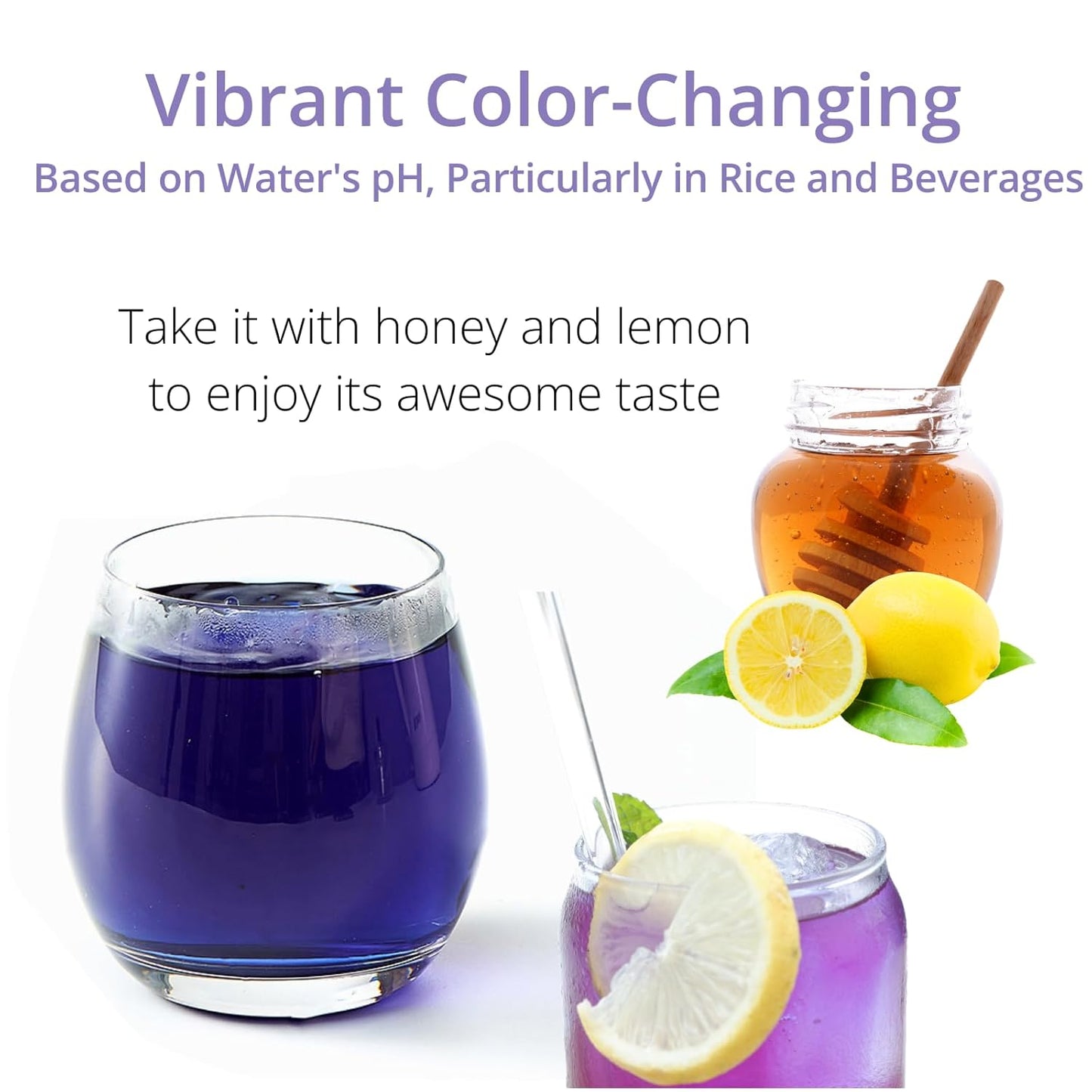 Butterfly Pea Flower Tea Bags – 50 Count, 100% Natural Butterfly Tea from Thailand, Caffeine-Free, Dried Blue Pea Flowers for Hot & Iced Tea, Vibrant Color-Changing for Relaxation & Wellness