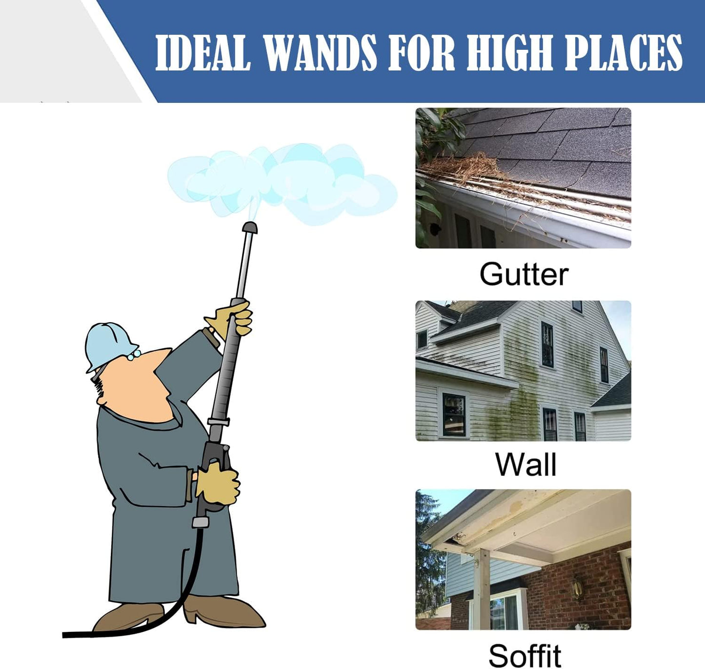 Selkie Long Pressure Washer Extension Wand, 60" Power Washer Extension Wand,Pressure Washer Lance,Stainless Steel Power Washer Extender Wands, 1/4” Quick Connect Fitting, 4000 PSI