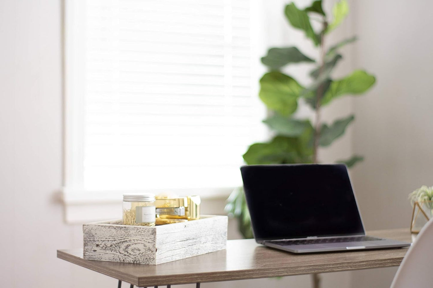 Small Wooden Planter Box – Rustic 1-Pack Wood Window Planter Box Set for Centerpieces & Storage – Durable Wooden Boxes for Decor - Perfect Toilet Basket for Bathroom Organizer