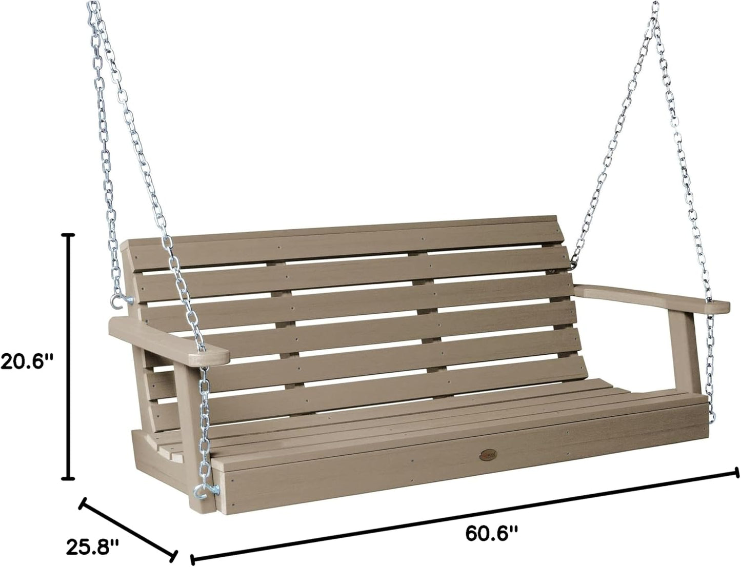 Highwood Weatherly Porch Swing 5 Feet, Woodland Brown