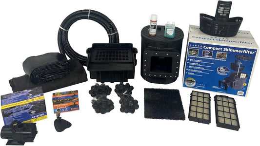HALF OFF PONDS Savio Select 3,000 GPH Submersible Pump Pond Kit with 20' x 25' PVC Plastic Pond Liner for Water Garden & Koi Pond