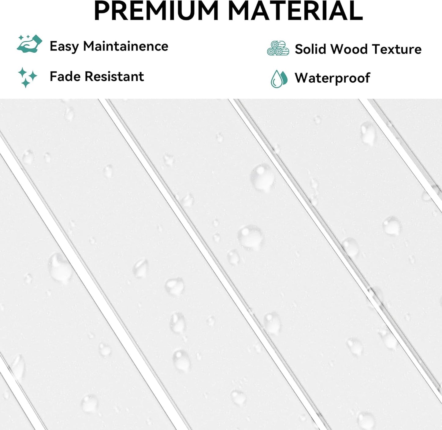 YITAHOME Garden Bench, All Weather Outdoor Bench for 2-3 Persons, Fade/Rot Resistance Patio Benches for Park, Porch, Patio & Backyard (White)