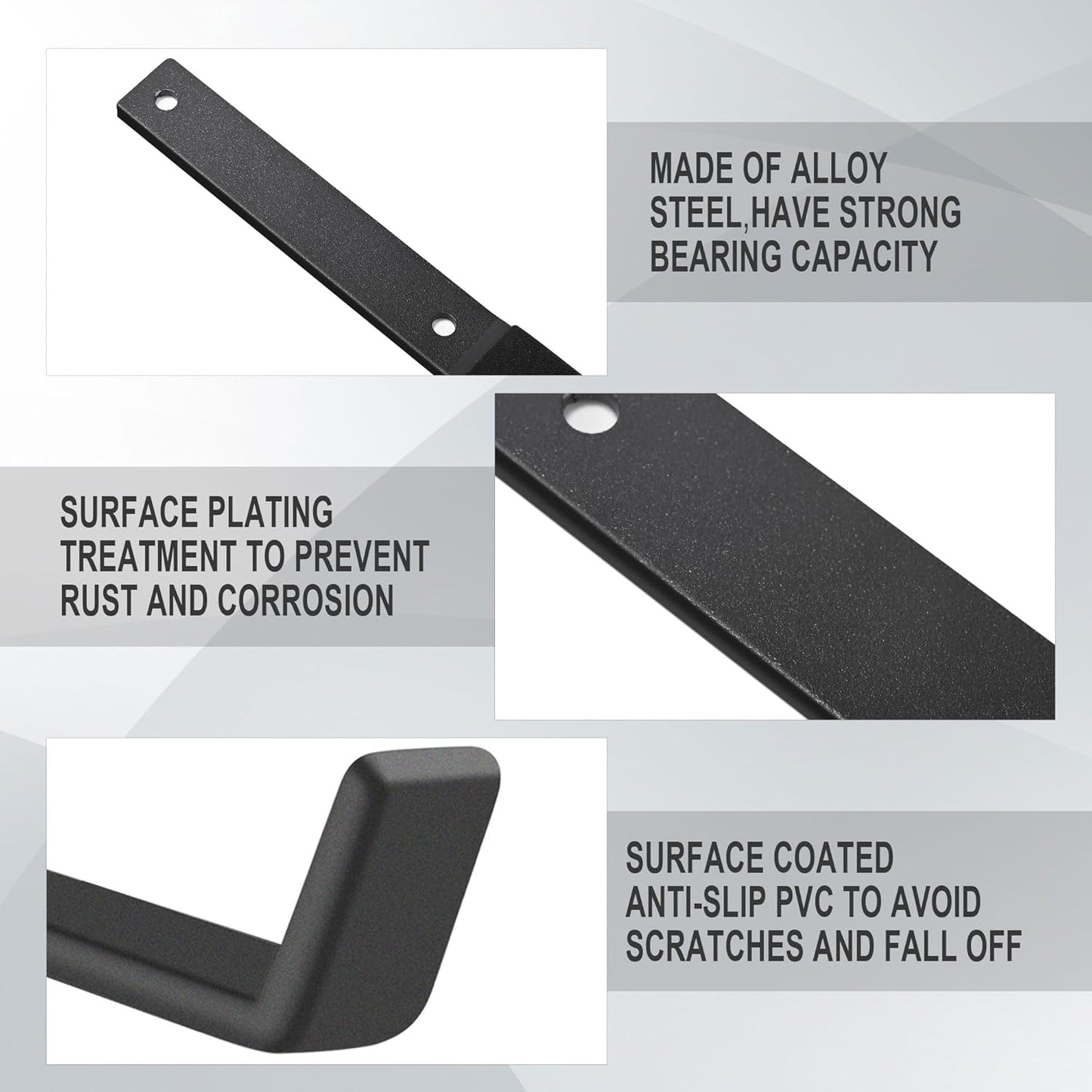 Heavy Duty Utility Hooks, Garage Storage Wall Mount Steel Hooks, Garden Tool Hanger, Garage Organizer for Tool, Ladder, Folding Chair, Hose, Ropes, Bike, etc.(4 Large, 7.7 Inches)