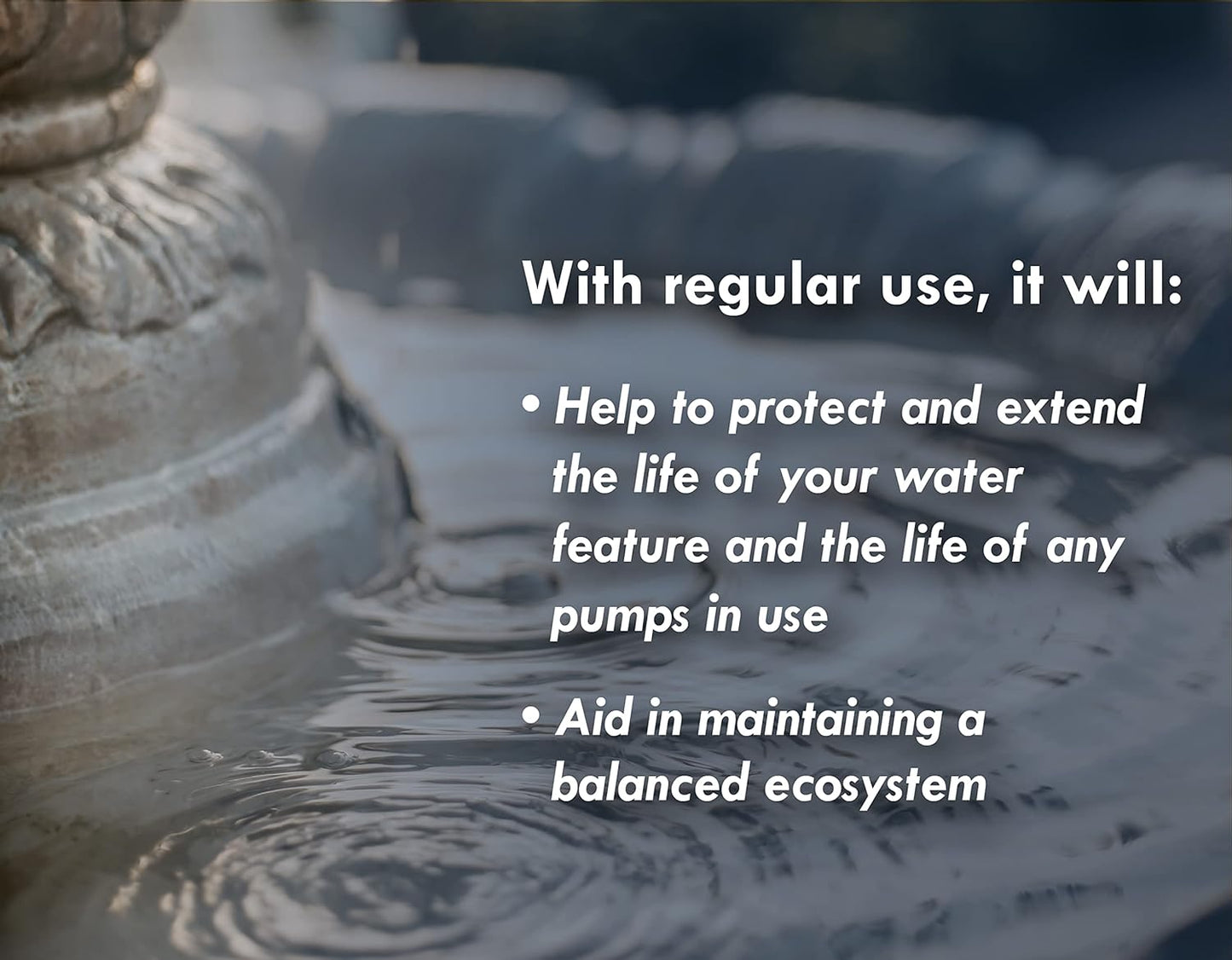 Bird Bath & Fountain Maintenance - (8 Ounces) - Fast-Acting Enzyme-Based Formula Will Extend The Life of Your Water Feature, Aid in Maintaining a Balanced Ecosystem - Safe for All Birds & Animals