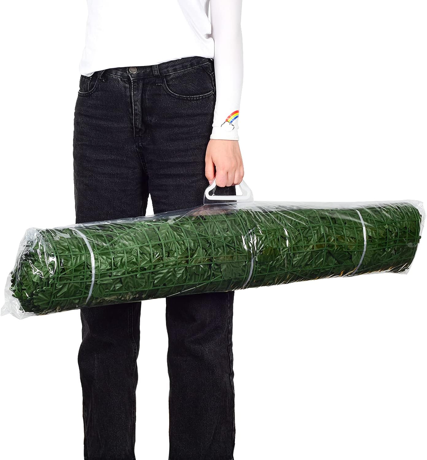 DearHouse Artificial Ivy Privacy Fence, 196.85x39.37inch Artificial Hedges Fence and Faux Maple Leaf Decoration for Outdoor Garden Decor