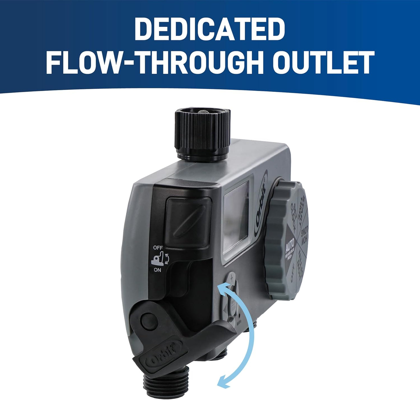 Orbit 56233D 3-Outlet Digital Watering Timer, 3 valves, Black and Gray