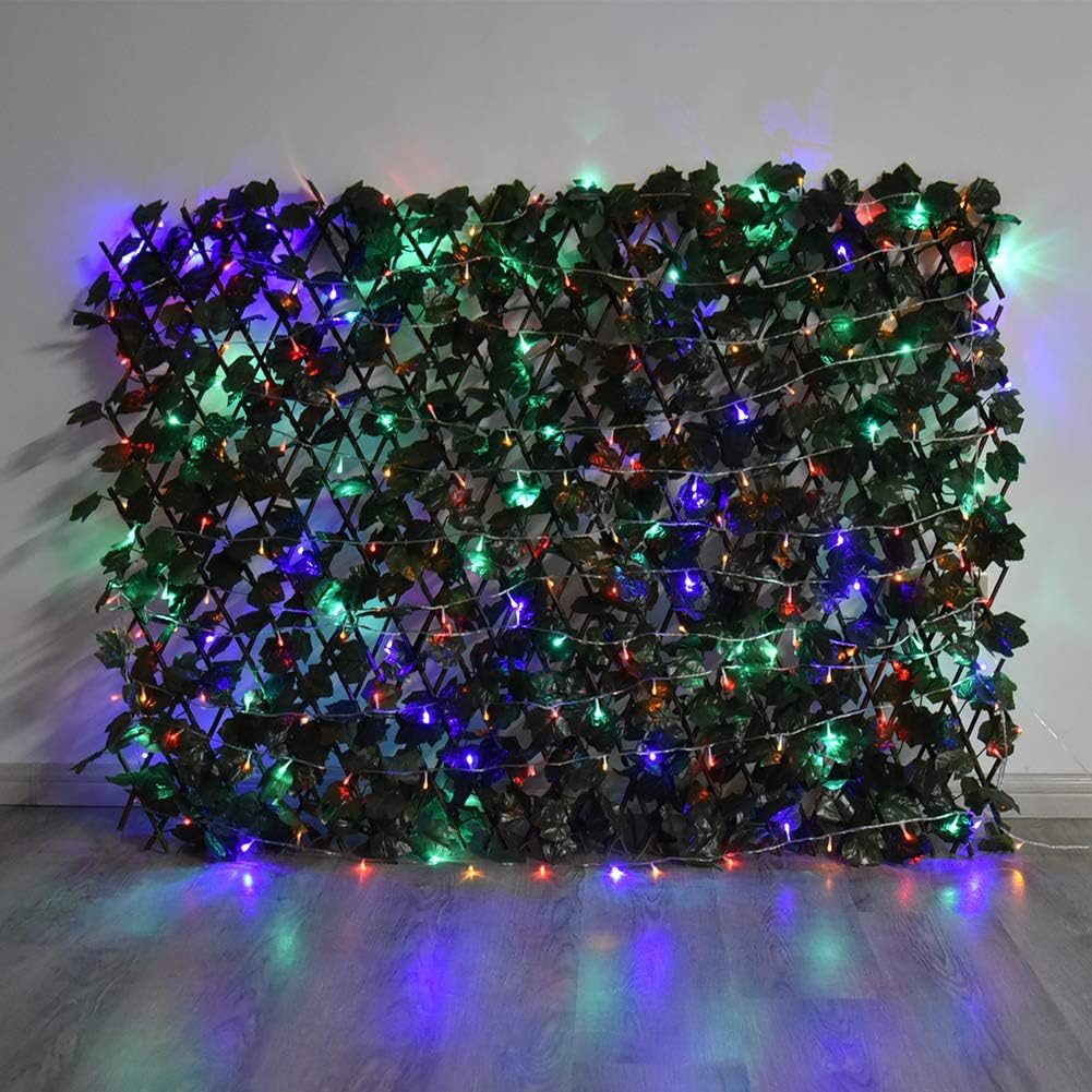 Expandable Fence Privacy Screen for Balcony Patio Outdoor,Decorative Faux Ivy Fencing Panel,Artificial Hedges (Single Sided Leaves)……