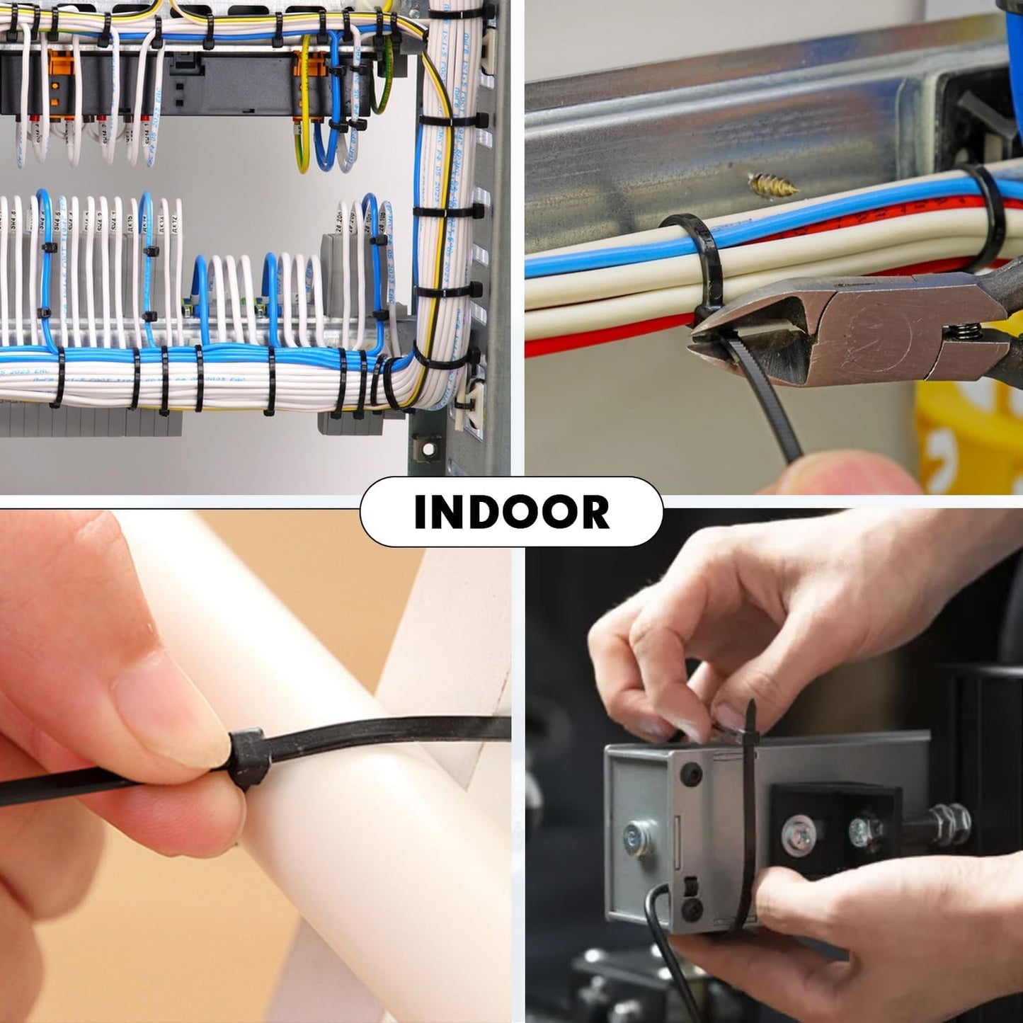 Zip Ties, KAMOTA 1500pcs 12 Inch Heavy Duty Self-Locking Nylon Zip Ties, Black Cable Ties with 50lb Tensile Strength, UV Resistant Cable Tie for Indoor and Outdoor Use