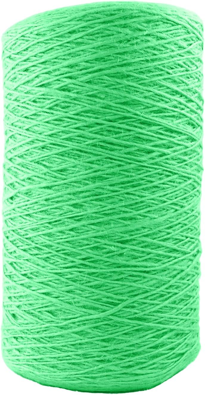 1mm x 1000 Feet Light Green Jute Rope, Twine for Gardening Tomato Climbing Plant Tie Floristry Crafts Gift Wrapping Packing Decor