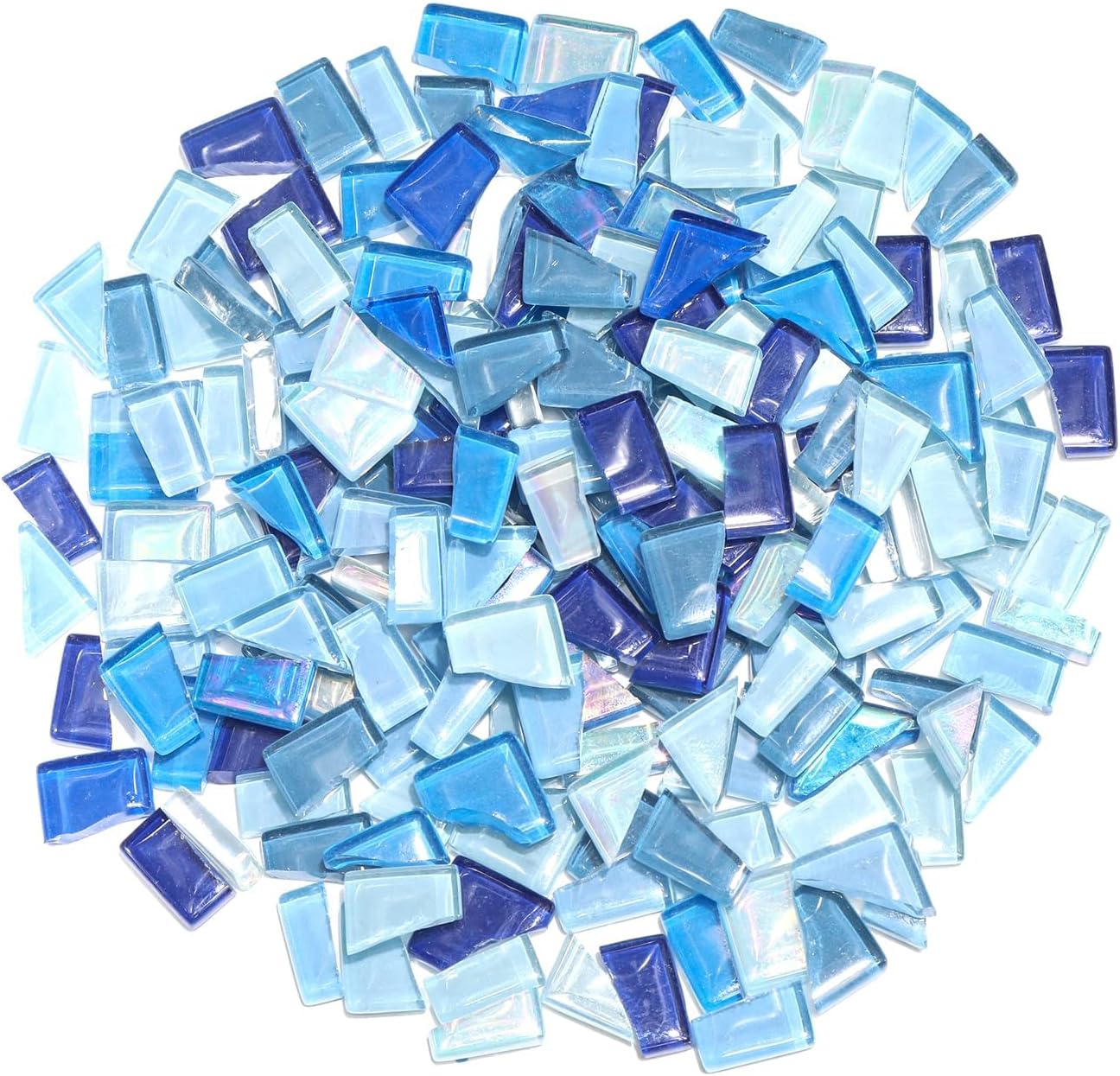 Blue Mixed Irregular Mosaic Glass Mosaic Tiles Pieces, 300 Grams Mosaic DIY Set Adult Mosaic Set, Mosaic Crafts Mosaic Making Supplies.
