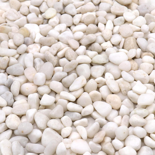 Rocks for Plants. White Lightly Polished Decorative Pebbles. 0.5 to 1 Inch 18 lbs. for Garden, Landscaping, Indoor, Vase fillers, Crafting, Succulents, pots, Plants