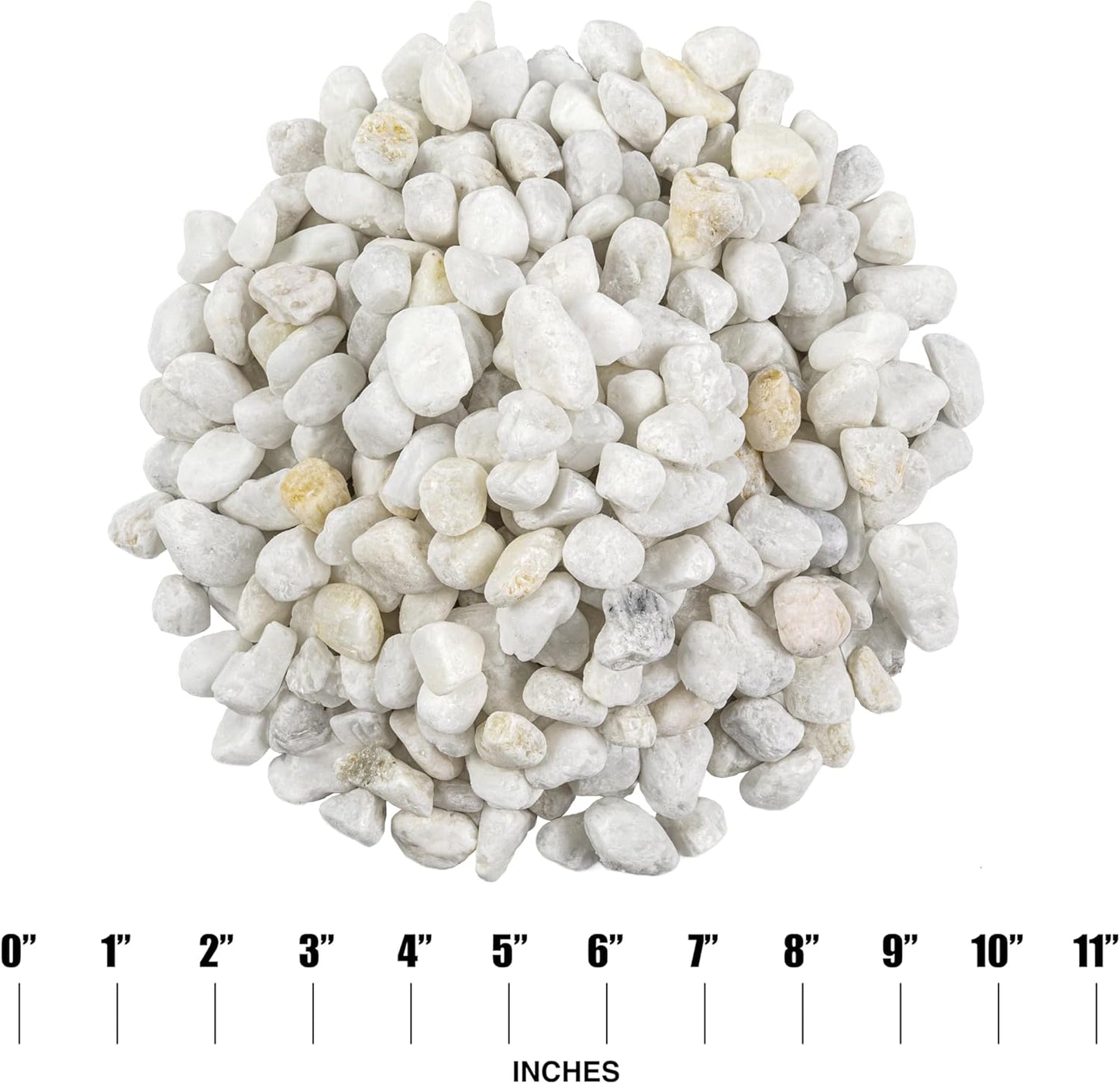 MSI Decorative Tumbled White Pebbles, 0.25 inch - 0.75 inch, 40 lb. Bag