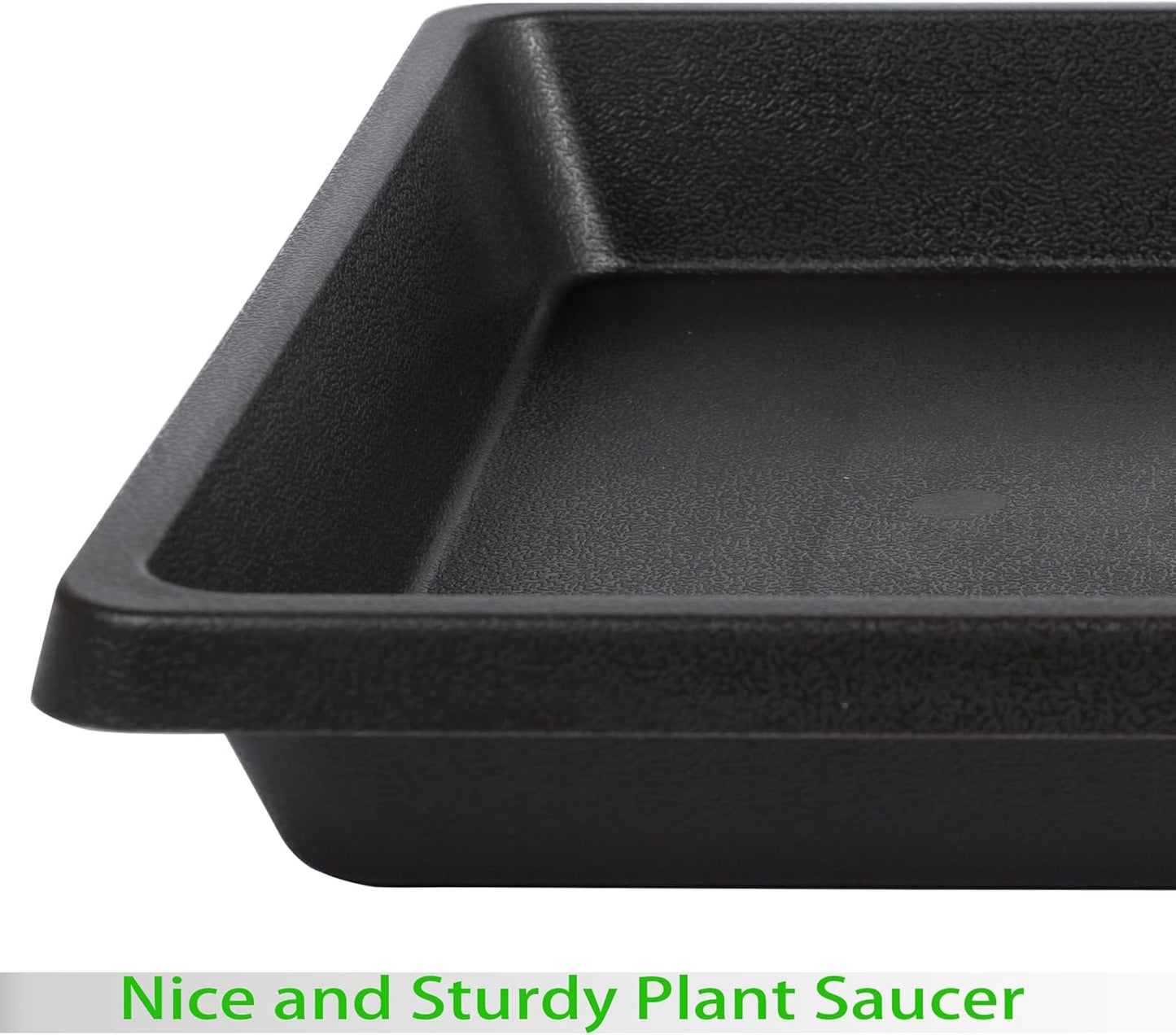 Square Plant Saucer 6 Inch 4 Pack 8 10 12 14 16 18 20 inch Plant Drip Trays, Plant Trays for Pots, Plant Saucers for Indoors and Outdoors, Durable No Holes, Water Catcher Tray for Flower pots