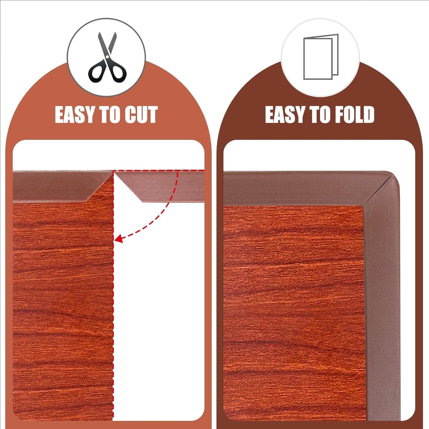 Rubber Edge Trim, Flexible Self Adhesive U Shaped Peel and Stick Edge Banding, 2"(50.8mm) U Channel Edge Protector, Edge Guards for Woods, Furniture, 20Ft, Brown Color