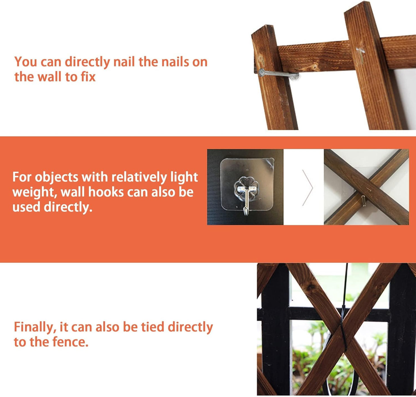 Wooden Lattice Panels for Outside 4Pack, 75"x11.8" Expandable Wood Lattice Fence Wall Garden Trellis Frame for Climbing Plants Outdoor Vine Ivy Rose Patio Room Decorative