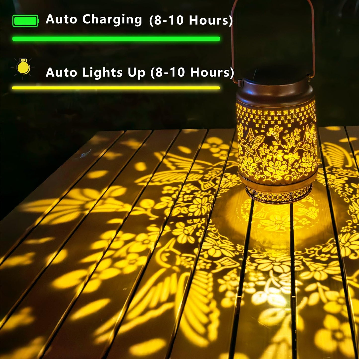 Solar Lanterns Outdoor Waterproof, Hummingbird Hanging Solar Lanterns Birthday Gifts for Women Mom Grandma, Garden Decor for Patio Yard Lawn Backyard Porch