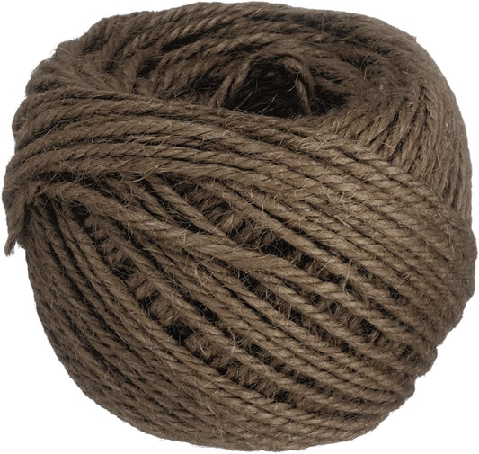 uxcell 164 Feet Natural Jute Twine String,3mm Thin Garden Twine Rope Colored Plant String Cord for DIY Art Crafts Gift Wrapping Decoration Packing Gardening Plant Hanger,Brown