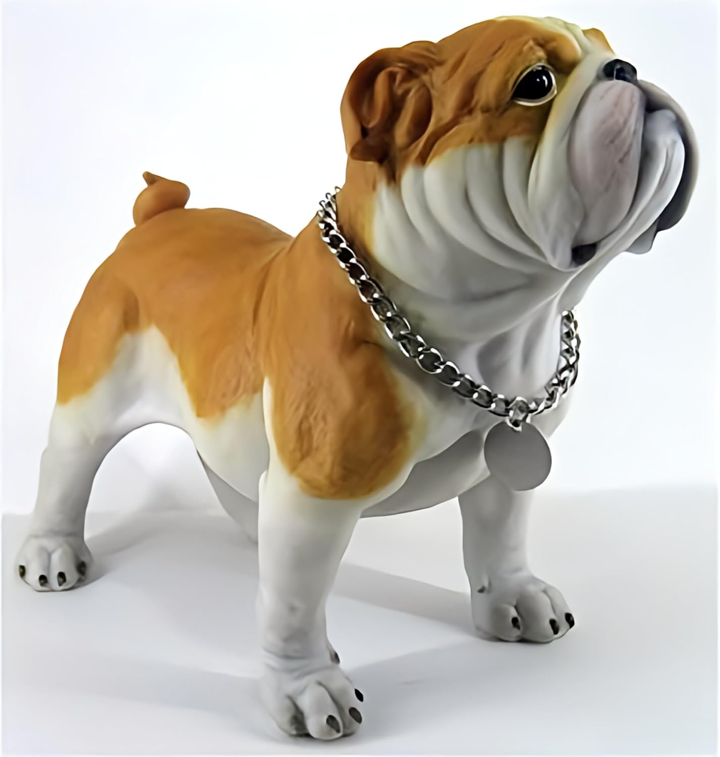 Adorable Standing English Bulldog Puppy Garden Statue, Cute Decorative Resin Figurine for Backyard, Porch, Lawn, Patio for Dog Lovers