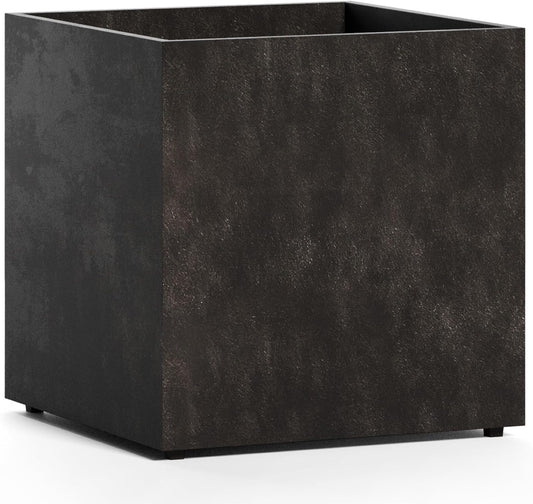 Reglito Cube Planter - 39.4 in x 39.4 in x 39.4 in - Brown Stone