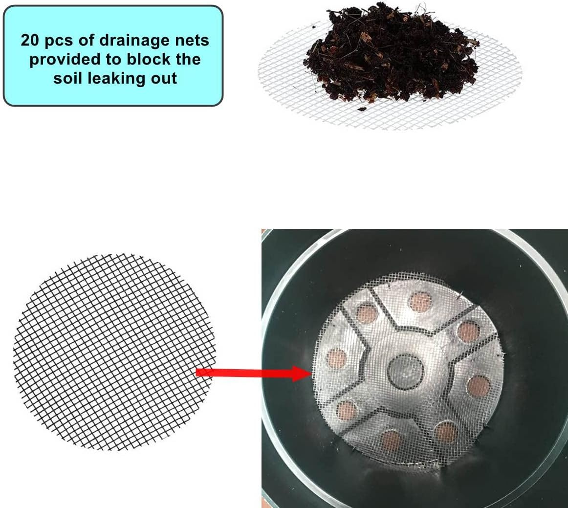 DAPERCI inches Nursery Pot Plant Grow Sturdy Flower pots in Bulk Price 20P Green