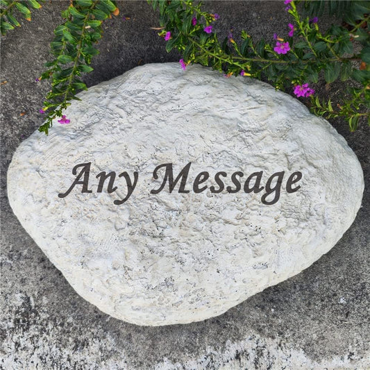 Personalized Decorative Garden Stones Engraved with Any Message, Indoor or Outdoor Welcome Stones Memorial Stones Cemetery Decorations for Housewarming,Memorial Gifts Special Day Gifts,11"X8"