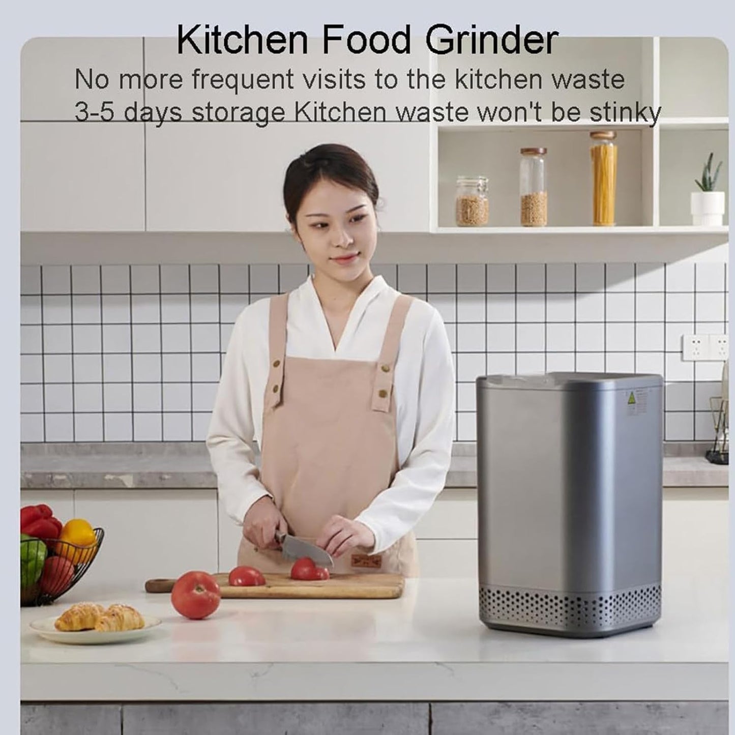 Smart Kitchen Electric Composter,2.5L Auto Food Cycler with Single Button,Home and Kitchen Composting Bin,Compost Machine,for Countertop,Counter,110V