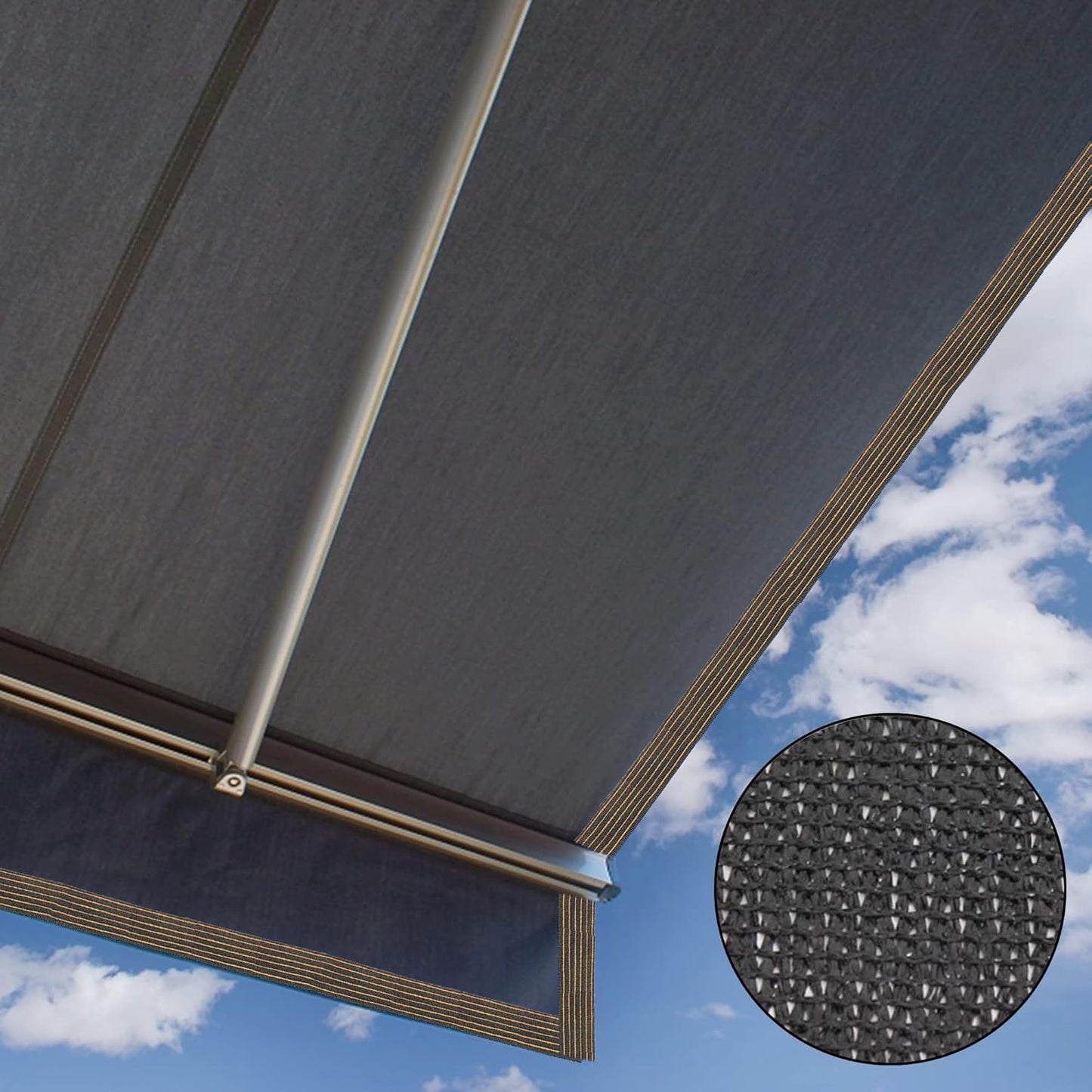 winemana 70% Black Shade Cloth, 12 x 10 FT Durable Mesh Tarp with Grommets, Resistant Garden Sun Shade Netting with Taped Edge for Plant Cover, Greenhouse, Patio, Tomatoes, Chicken Coop, Barn Kennel