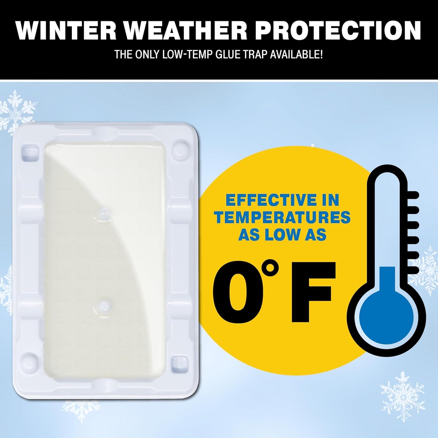 Catchmaster Freeze Resistant Glue Traps 6PK Mouse Traps Indoor for Home, Pest Control Adhesive Tray, Catch Bugs, Crickets, Spiders & Rats, Glue Boards for Cold Weather, House, Shed & Garage