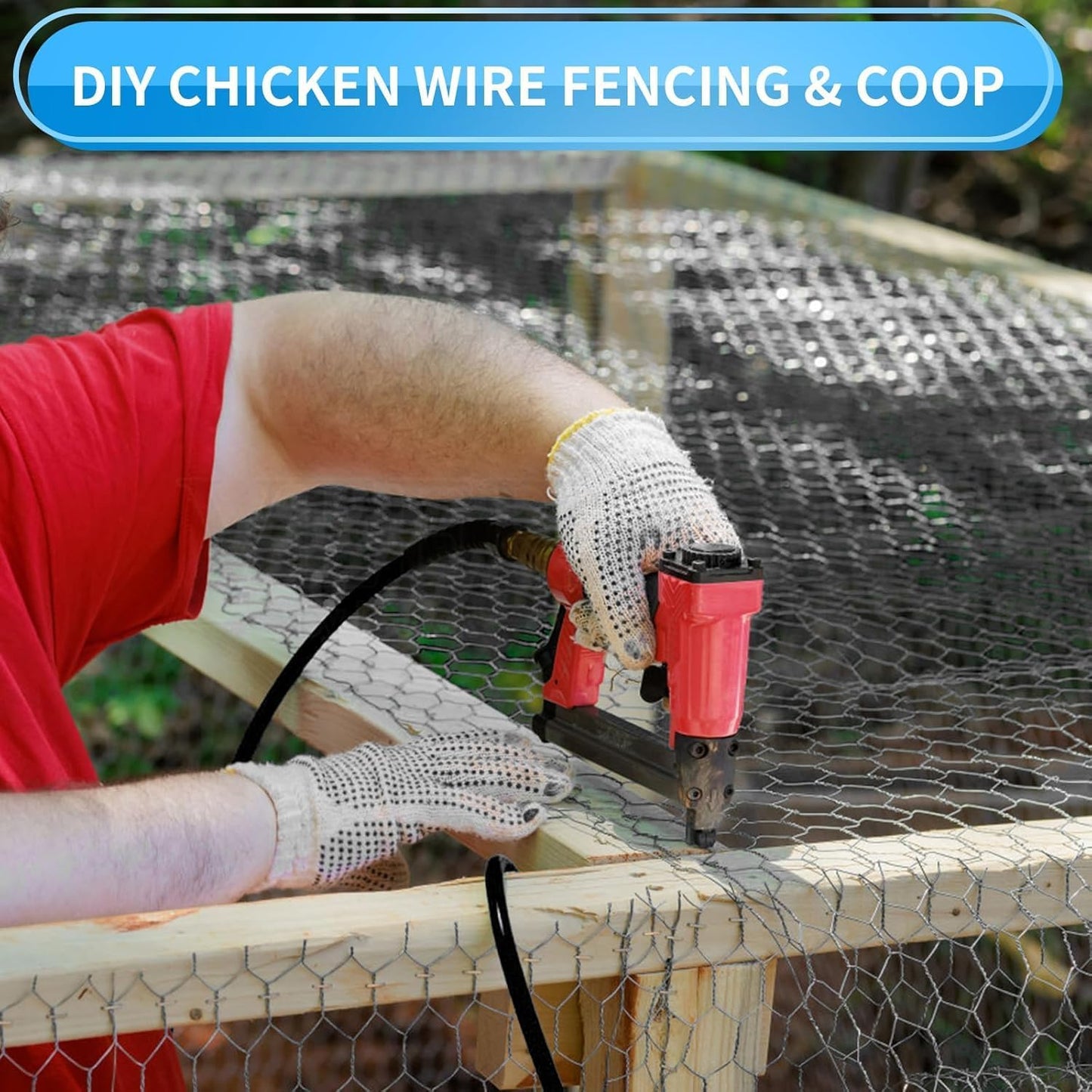 36'' x 50' Black Chicken Wire Fencing, 1 inch Chicken Wire and 20 Gauge Poultry Netting, Garden Mesh Fence Roll for Floral Arrangements/Crafts/Farm/Livestock/Pet Protection