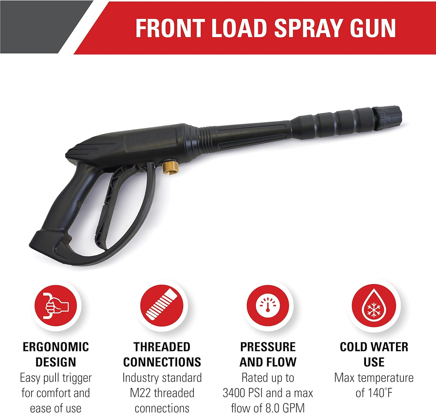 Simpson Cleaning 80147 Universal Pressure Washer Gun for Cold Water Use up to 3400 PSI