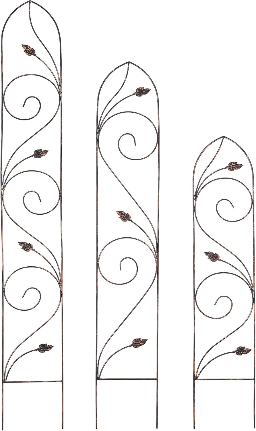 TR04 Autumn Leaf Trellis, 4' x 10", Bronze