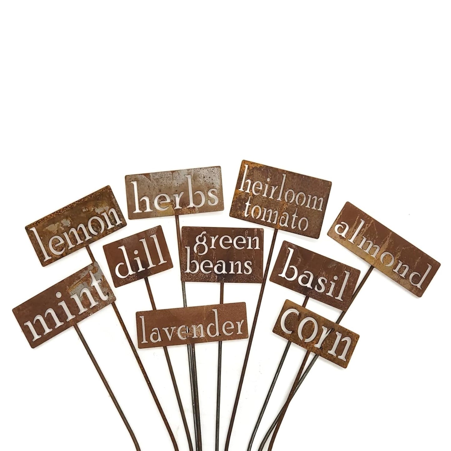 Classic Metal Garden Markers 19 Inches Tall (nasturtium, Naturally Rusted)