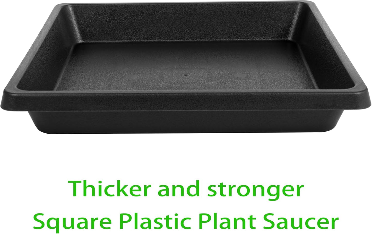Square Plant Saucer 10 Inch 2 Pack 6 8 12 14 16 18 20 inch, Plant Drip Trays and Flower Pot Saucers, Plant Trays for Indoors No Holes, Plant Drainage Tray Saucers for Potted Plants