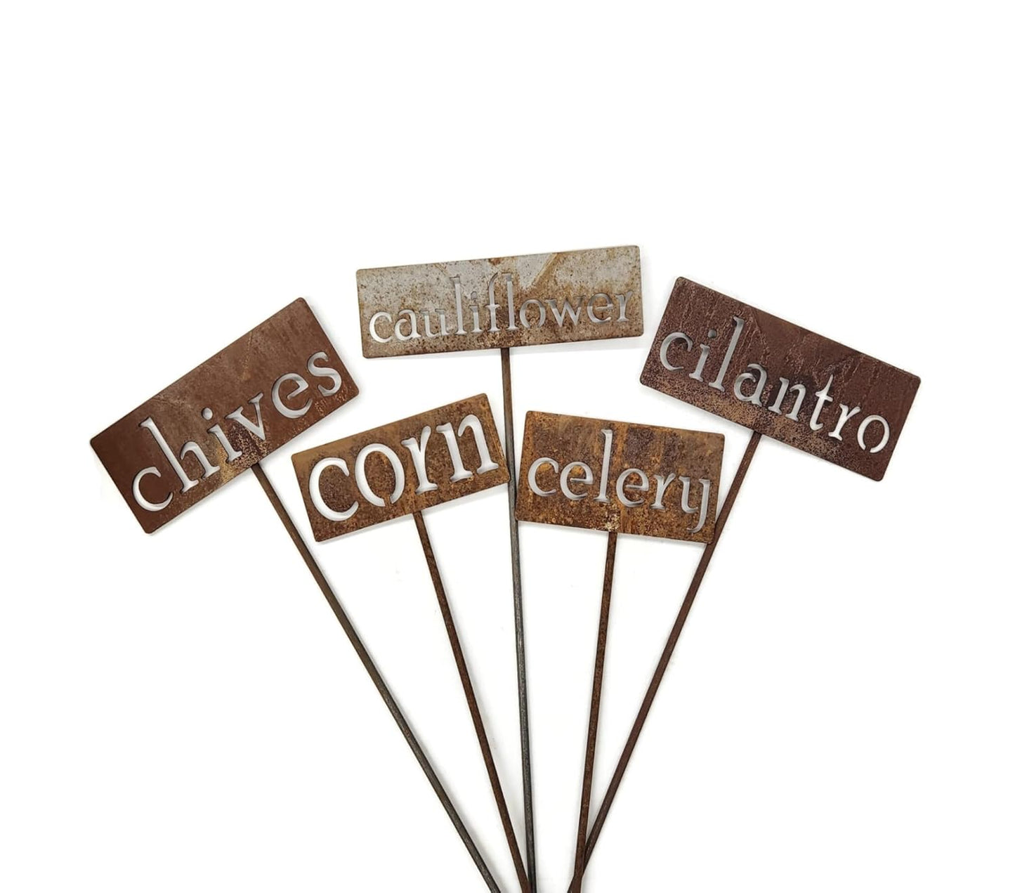 Classic Metal Garden Markers 19 Inches Tall (currant, Naturally Rusted)