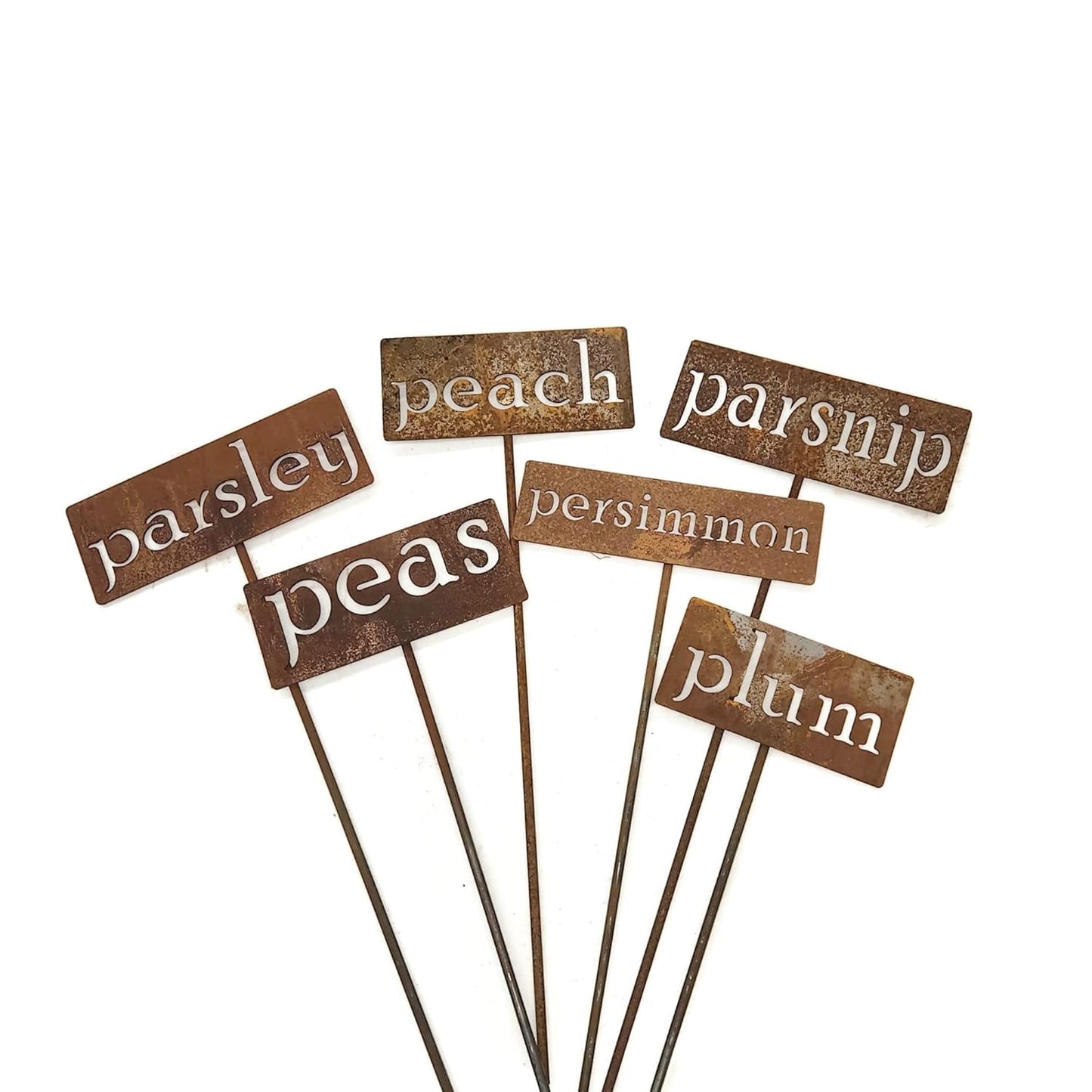 Classic Metal Garden Markers 19 Inches Tall (parsley, Naturally Rusted)