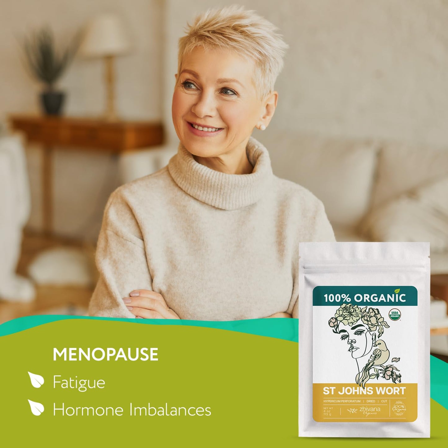 Organic St Johns Wort Herb (4 oz.) – 100% Pure Dried Saint John’s Wort Tea – Te de Hierba de San Juan Organica