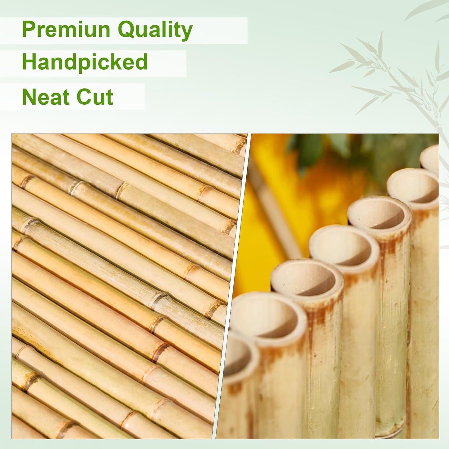 Bamboo Fencing Roll 6 ft High x 8 ft Long x 0.7 in D, Natural Bamboo Privacy Fence, Divider Decorative Fence for Patio, Balcony, Garden, Border Pool