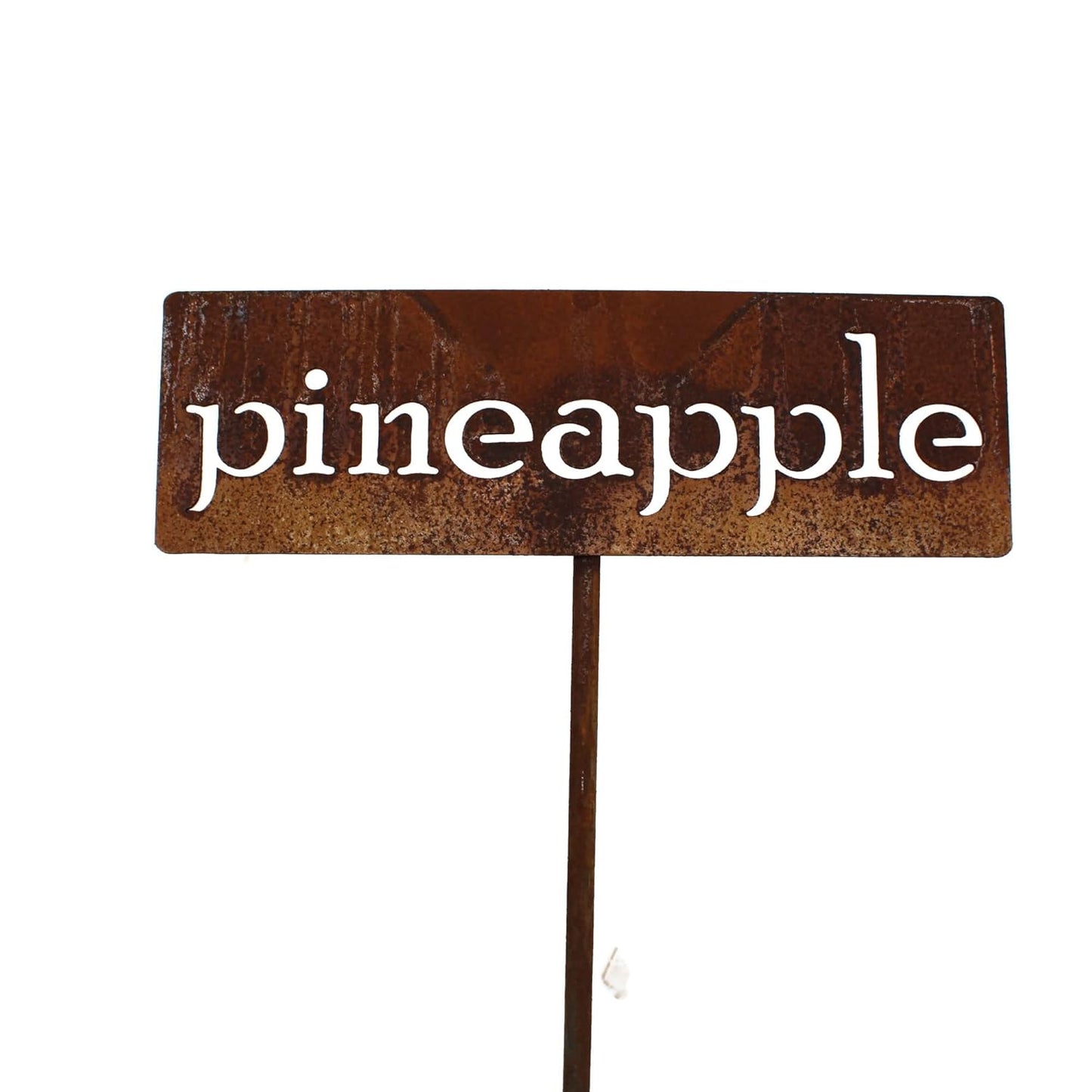 Classic Metal Garden Markers 19 Inches Tall (pineapple, Naturally Rusted)