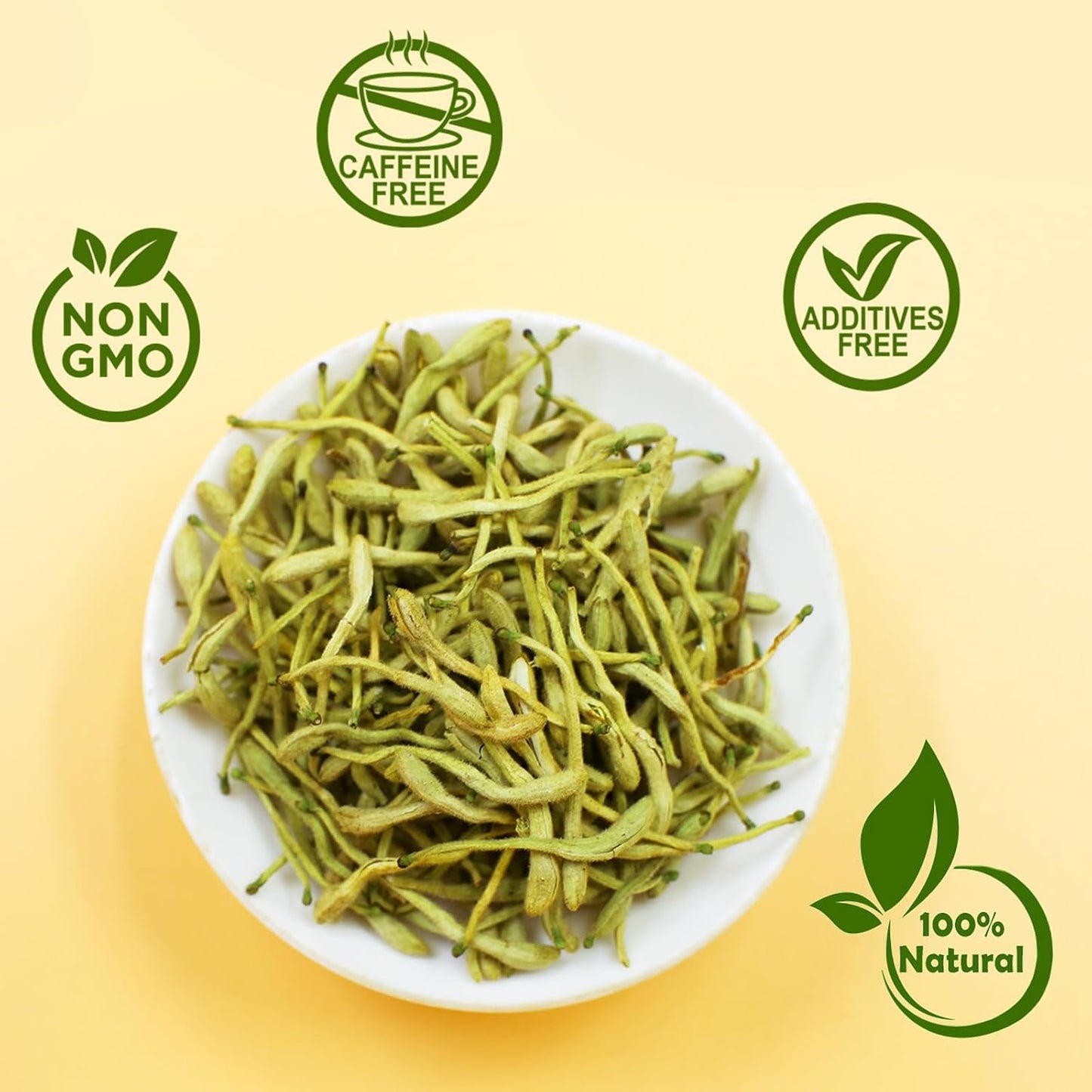 TEARELAE - Dried Honeysuckle Tea - 2oz/57g Top Grade - 100% Pure Natural Herbal Tea - Honeysuckle flowers Jin Yin Hua