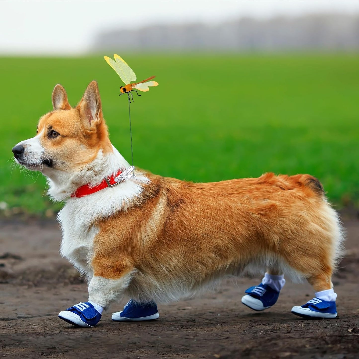 12 Pcs Colorful Dragonfly Clips 3D Simulation Dragonfly Garden Stakes Decor Deer and Horse Fly Deterrent, Bird Fly Scare Devices for Patio Garden Decoration