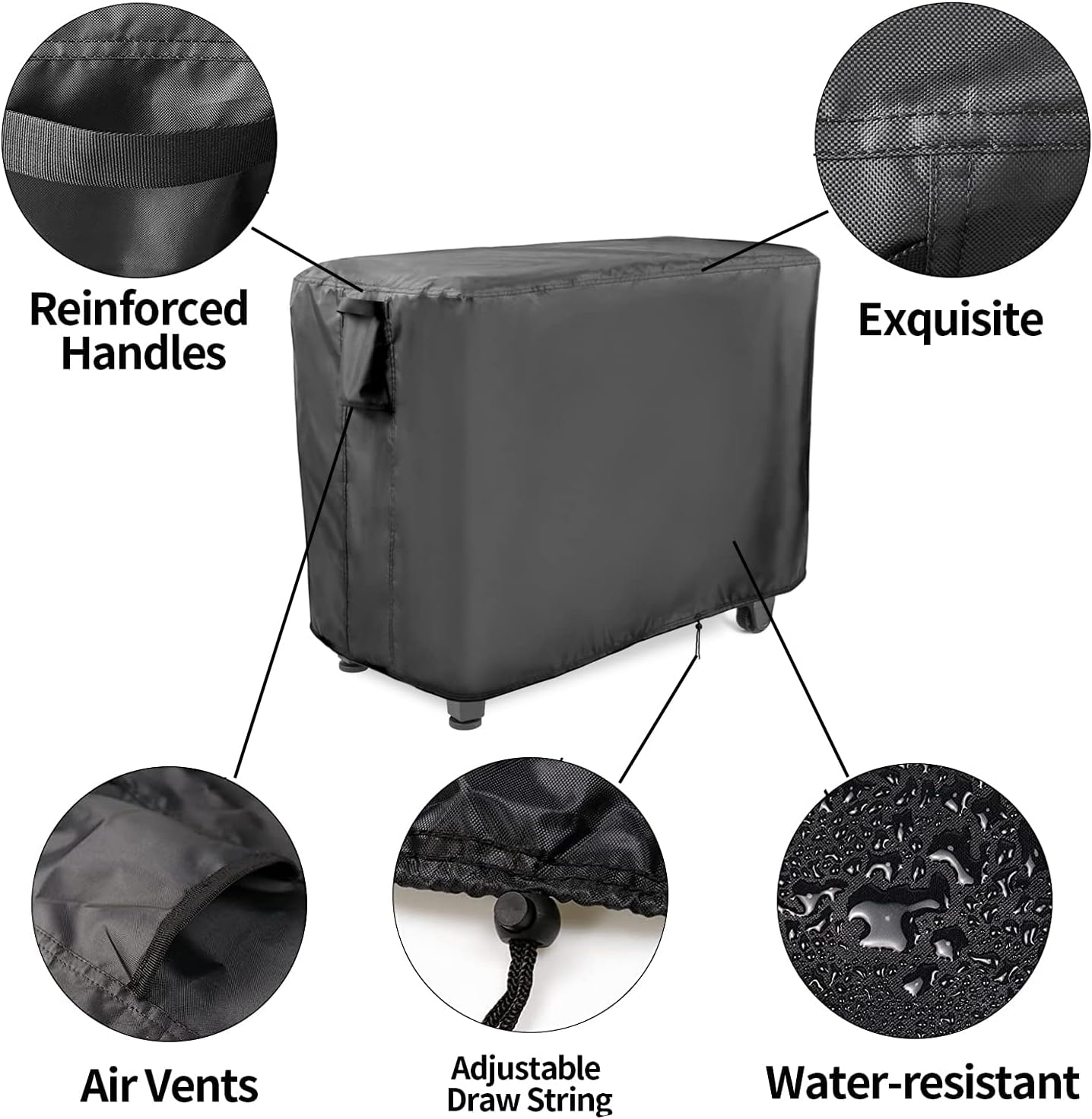 Outdoor 52 in Prep Table Cover for Keter Unity XL Portable Table Rolling Cabinet Bar, Waterproof Dining Cart Cover Heavy Duty Tool Chest Covers, Patio Storage Box Covering Food Prep Station